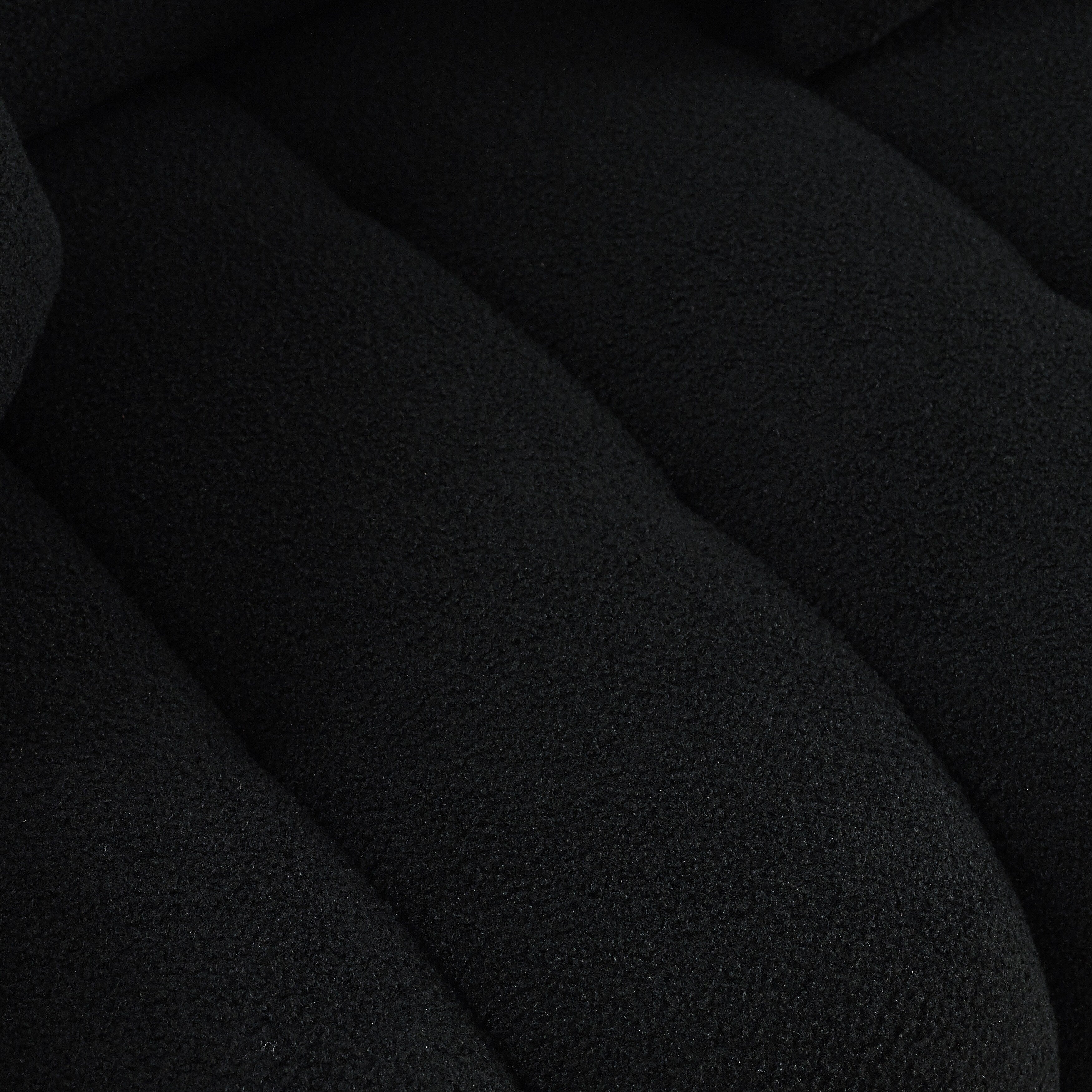 Canapé 3 places en tissu noir moderne 82 avec structure en bois massif, coussins en mousse haute résilience et 3 coussins de dossier