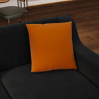 Canapé causeuse moderne en velours noir avec touches dorées et coussins moelleux pour le salon