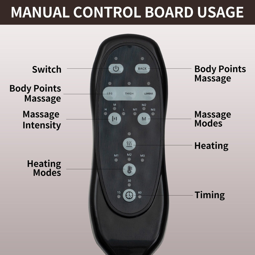 Fauteuil inclinable électrique noir avec deux ports USB, massage 8 points, chauffage lombaire, porte-gobelets et moteur Okin silencieux
