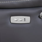 Fauteuil inclinable électrique noir, inclinable à 139°, massage et chauffage, moteur Okin, ports USB, support pour téléphone et poches latérales