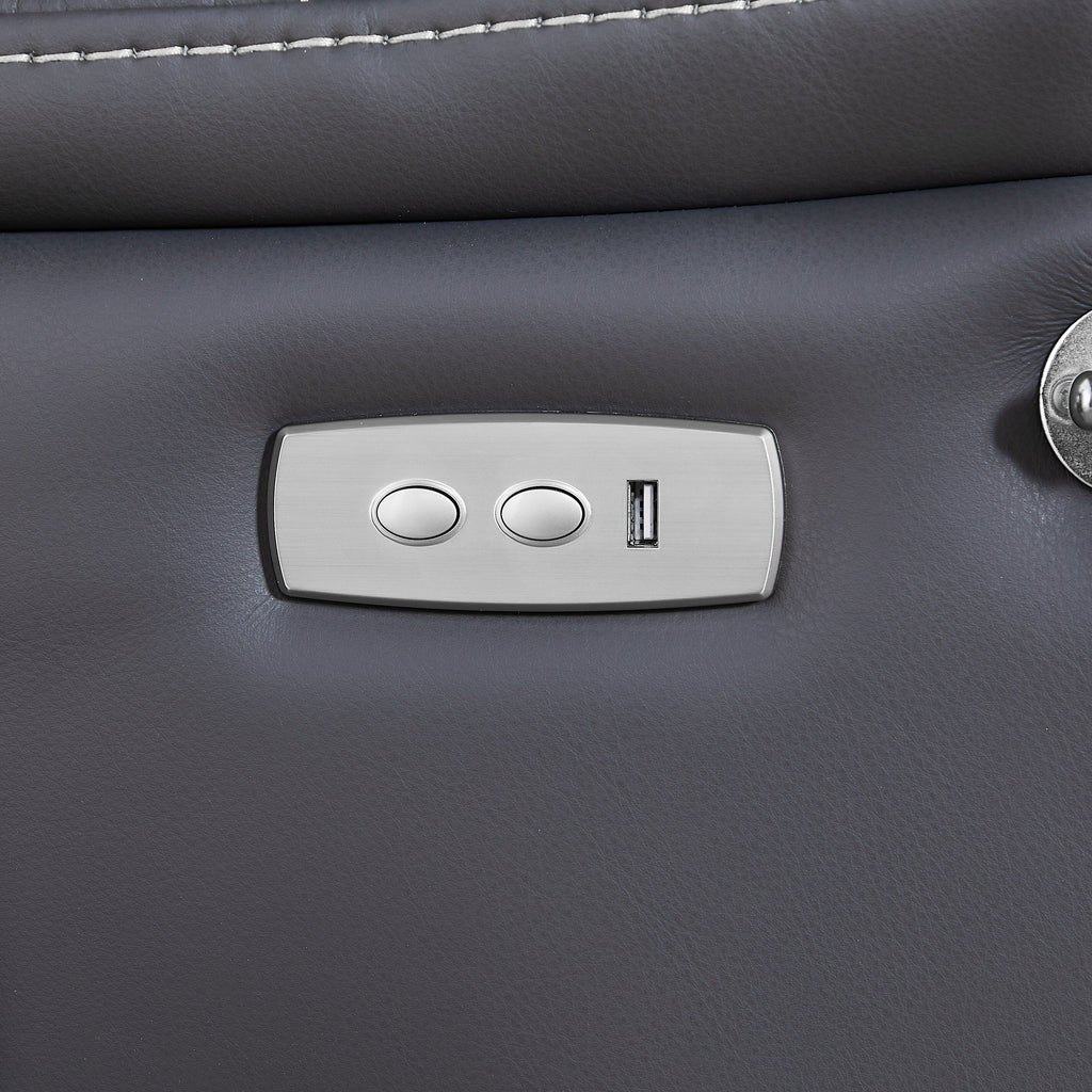 Fauteuil inclinable électrique noir avec massage, chauffage, port USB, support pour téléphone et poches latérales