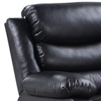 Fauteuil inclinable électrique en cuir synthétique noir