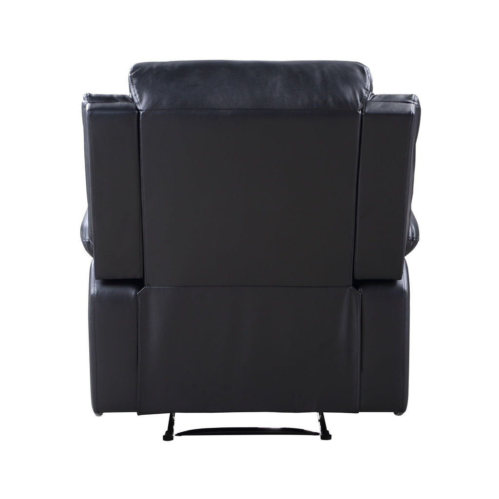 Fauteuil inclinable électrique en cuir synthétique noir