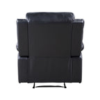 Fauteuil inclinable électrique en cuir synthétique noir