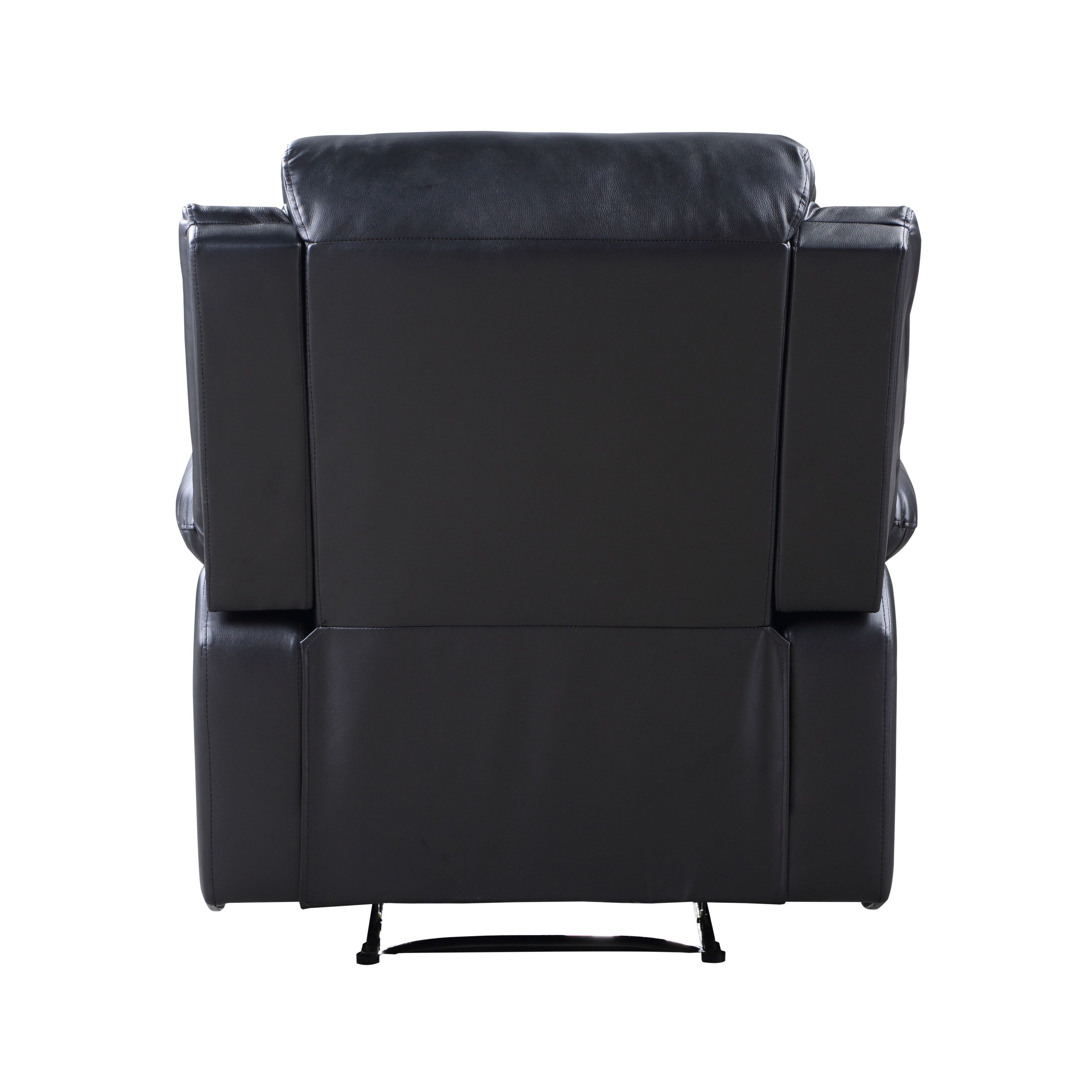 Fauteuil inclinable électrique en cuir synthétique noir