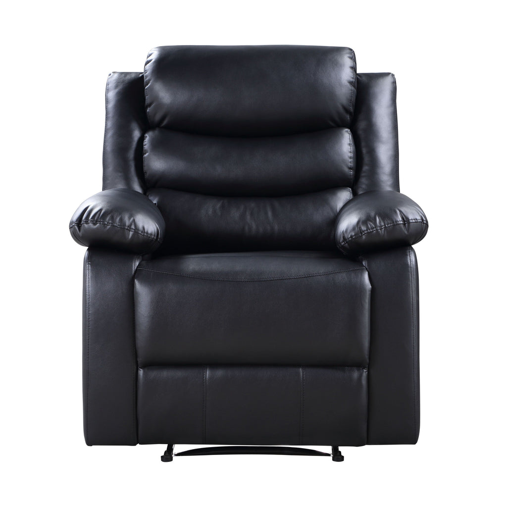 Fauteuil inclinable électrique en cuir synthétique noir