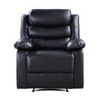 Fauteuil inclinable électrique en cuir synthétique noir