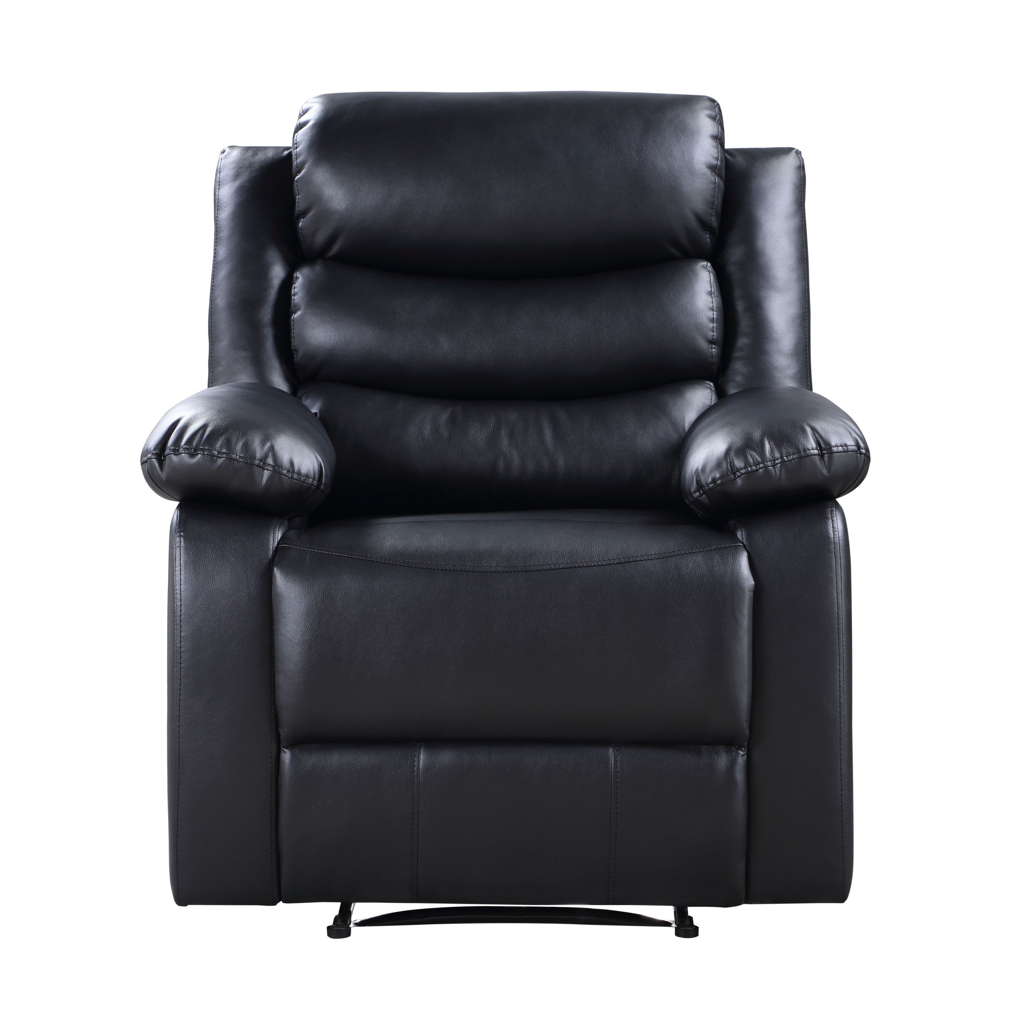 Fauteuil inclinable électrique en cuir synthétique noir