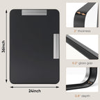 Miroir de salle de bain rectangulaire arrondi avec cadre en alliage d'aluminium noir, pour montage au-dessus du lavabo, à suspendre horizontalement ou verticalement