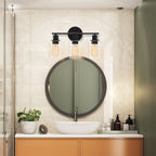 Luminaire de salle de bain à 3 lumières de 17 po, en bronze huilé, pour meuble-lavabo