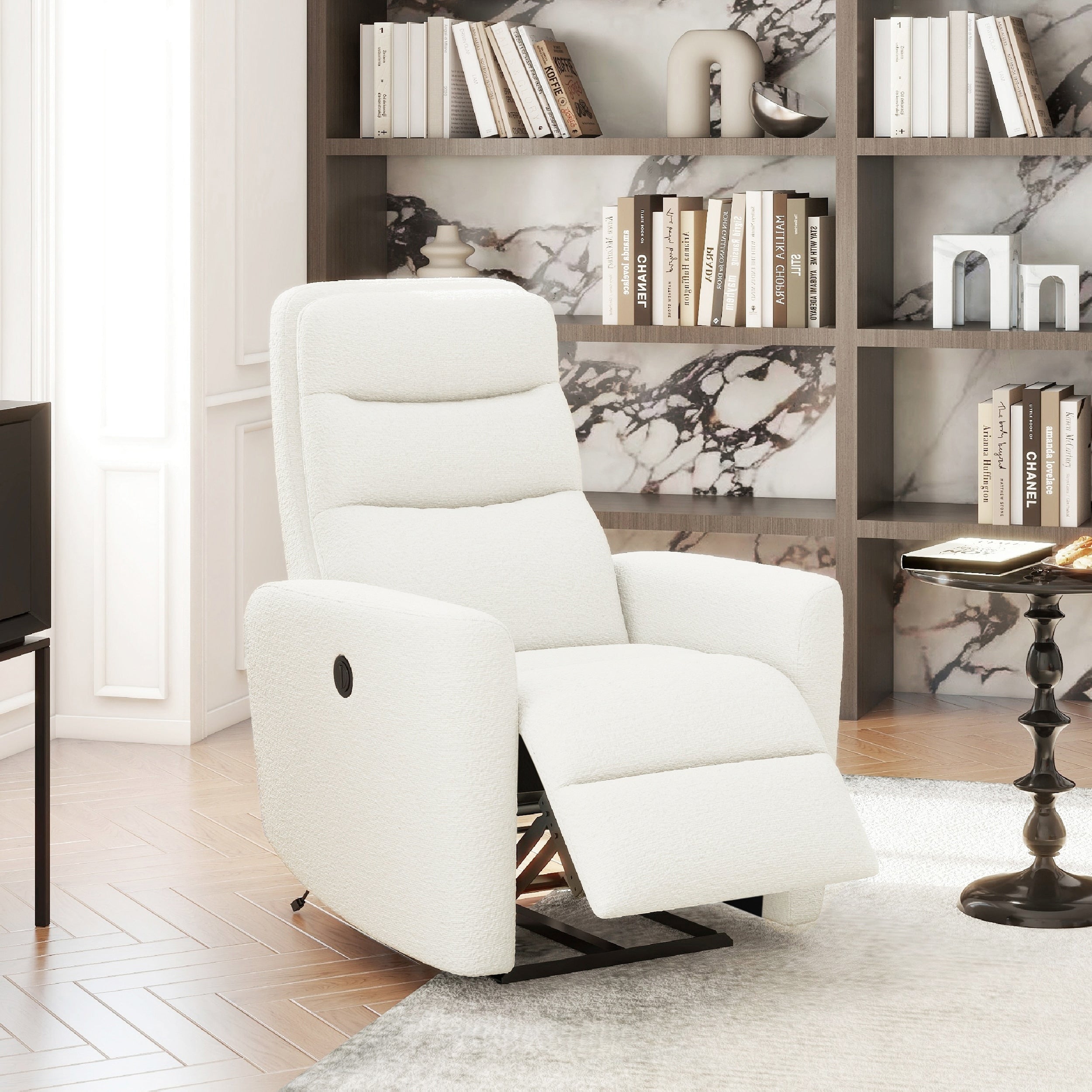 Fauteuil inclinable électrique à dossier haut rembourré Bloomy 35,5 Boucle