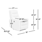 Fauteuil inclinable électrique à dossier haut rembourré Bloomy 35,5 Boucle