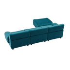 Grand canapé modulaire 3 places Blue 105 avec pouf amovible et assise profonde