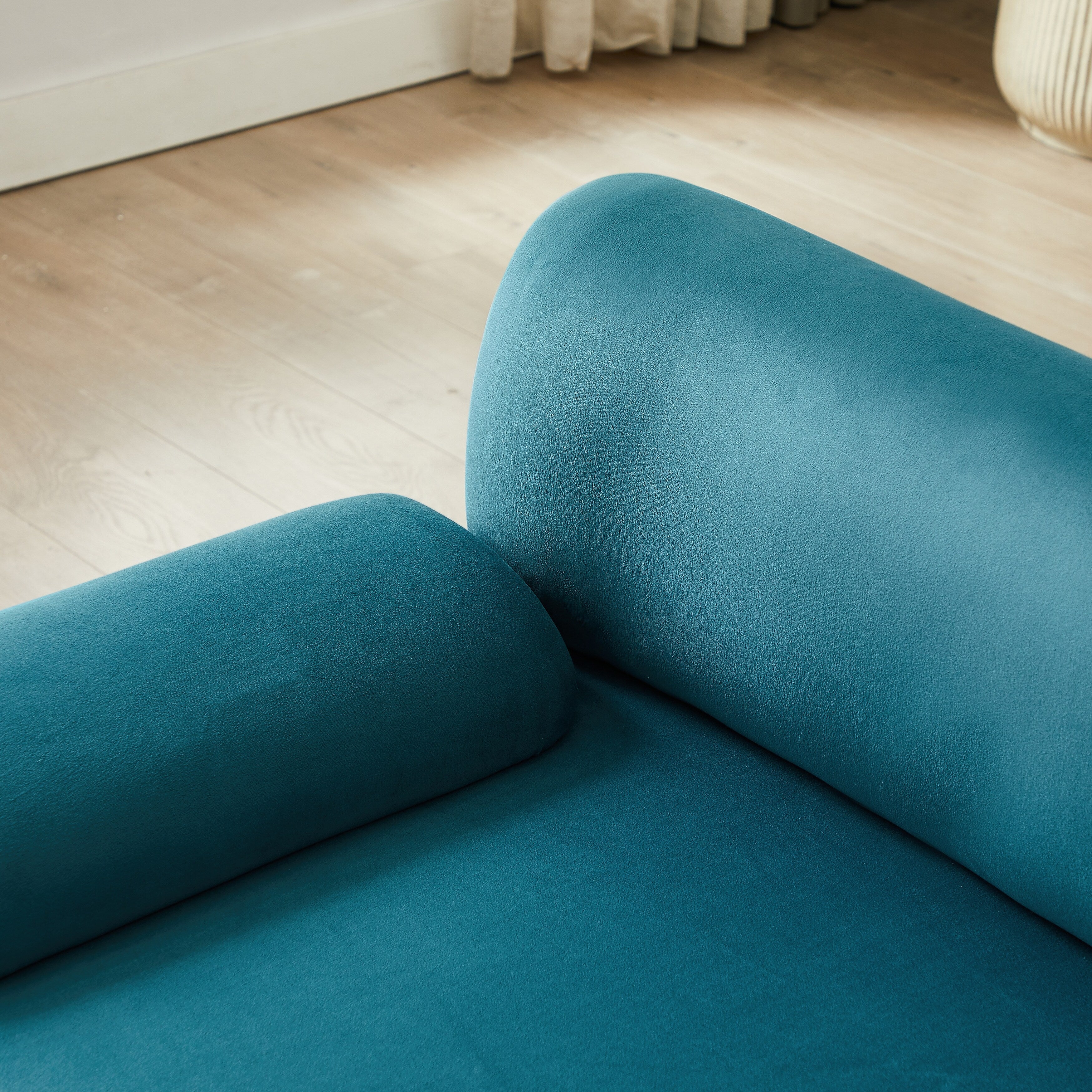 Grand canapé modulaire 3 places Blue 105 avec pouf amovible et assise profonde