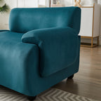 Canapé modulable 3 places Blue 105 avec pouf amovible, assise profonde et cadre en bois massif