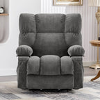 Fauteuil inclinable électrique bleu avec chauffage, massage, inclinaison infinie, chargement USB et poches latérales