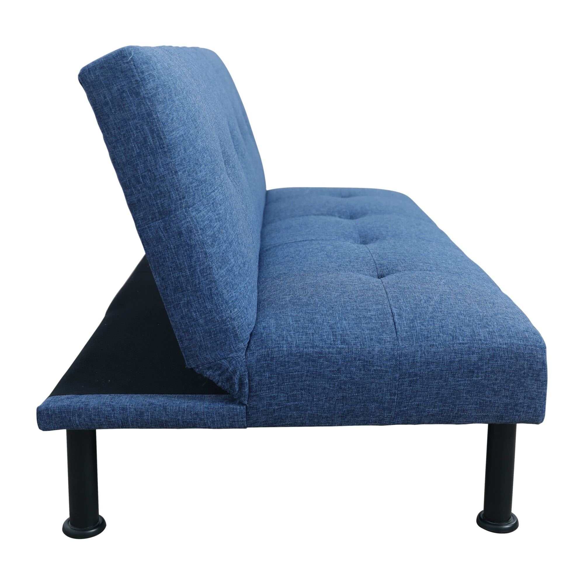 Canapé-lit de salon en lin bleu