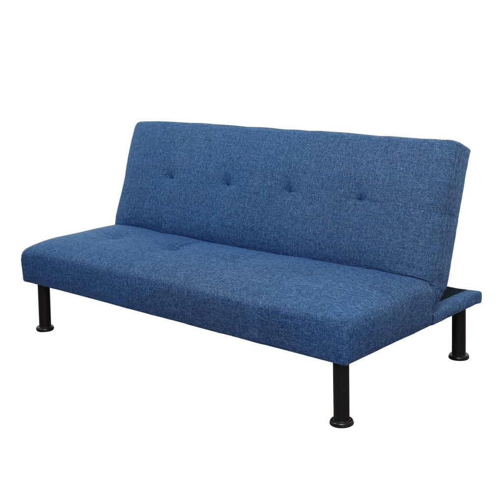 Canapé-lit de salon en lin bleu