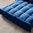 Canapé-lit convertible 3 en 1 Blue Modern 55.1 avec dossier réglable et sac de rangement pour salon