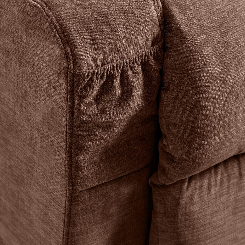 Fauteuil inclinable électrique bleu avec chauffage, massage, chargement USB, poches latérales et télécommande