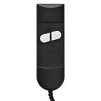 Fauteuil inclinable électrique bleu pour personnes âgées avec télécommande et poche latérale