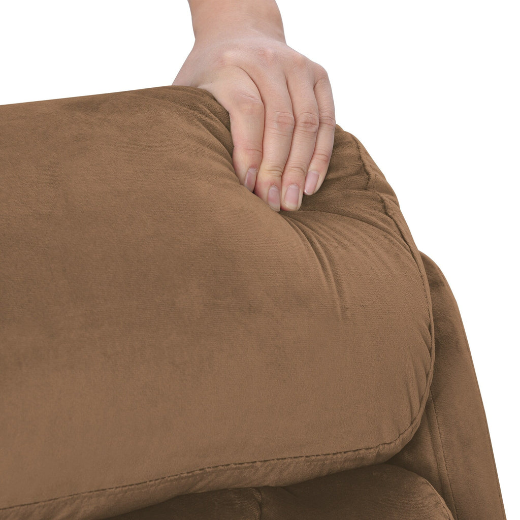 Fauteuil inclinable électrique bleu pour personnes âgées avec télécommande, revêtement antidérapant, coussin rembourré et poche de rangement latérale