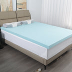 Matelas en éponge bleu à rebond lent avec housse de matelas