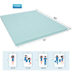 Matelas en éponge bleu à rebond lent avec housse de matelas