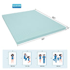 Matelas en éponge bleu à rebond lent avec housse de matelas