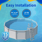 Revêtement de chevauchement rond bleu Blue Wave, calibre standard - 48/54 po