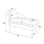 Chaise longue de salon en tissu BlueFluffy