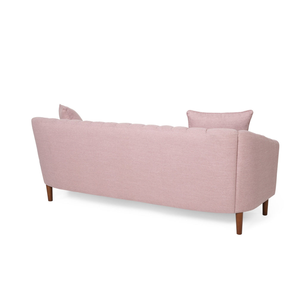 Canapé 3 places Blush Modern 84,5 avec pieds en bois et coussins pour le salon