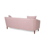 Canapé 3 places Blush Modern 84,5 avec pieds en bois et coussins pour le salon