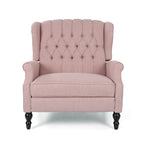 Fauteuil inclinable rembourré surdimensionné Blush avec repose-pieds, dossier capitonné et clous décoratifs