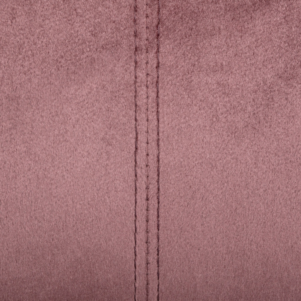 Canapé 3 places en velours blush avec coutures apparentes et pieds en métal