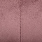 Canapé 3 places en velours blush avec coutures apparentes et pieds en métal