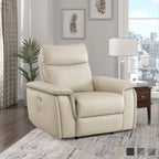 Fauteuil inclinable électrique Blythe en cuir assorti