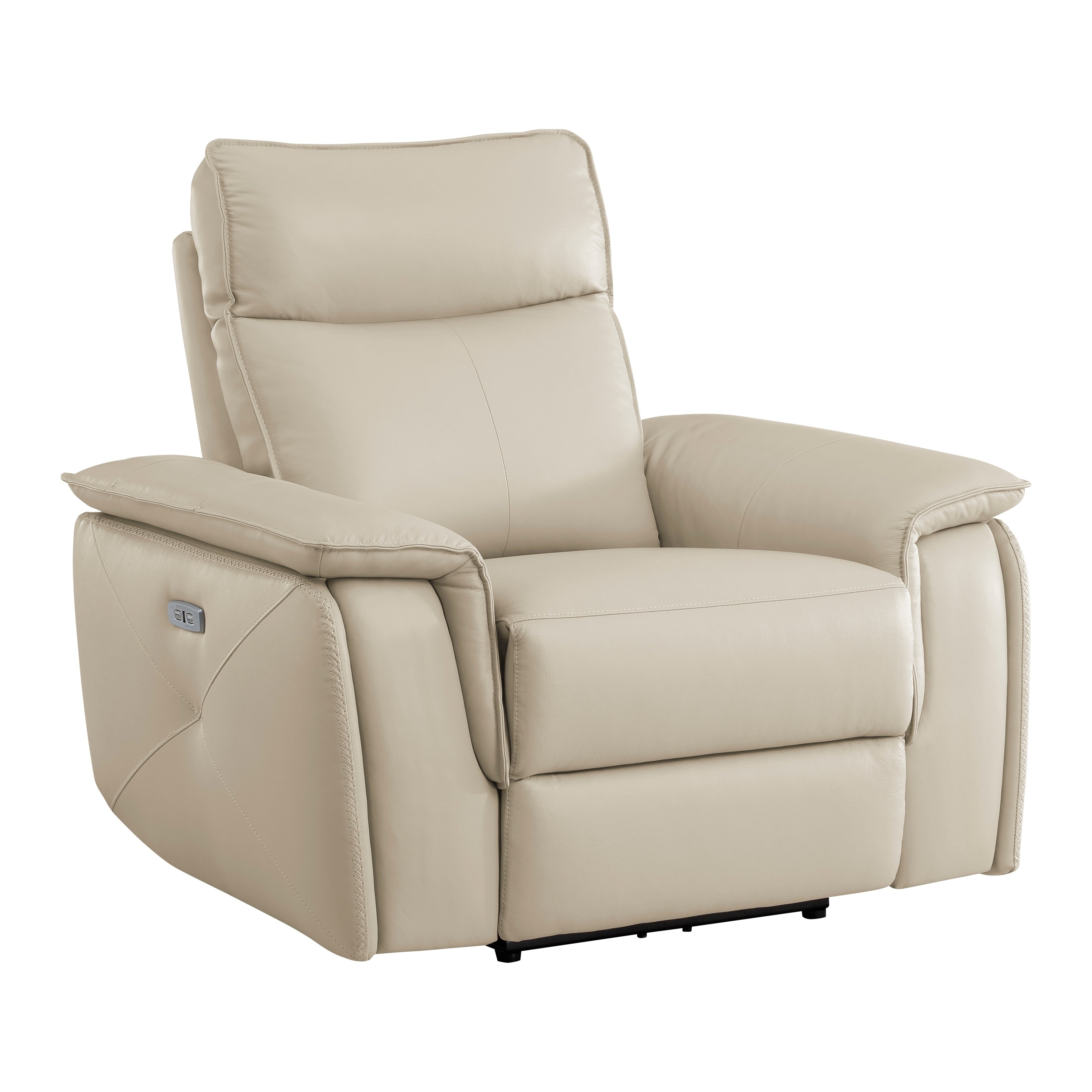 Fauteuil inclinable électrique Blythe en cuir assorti