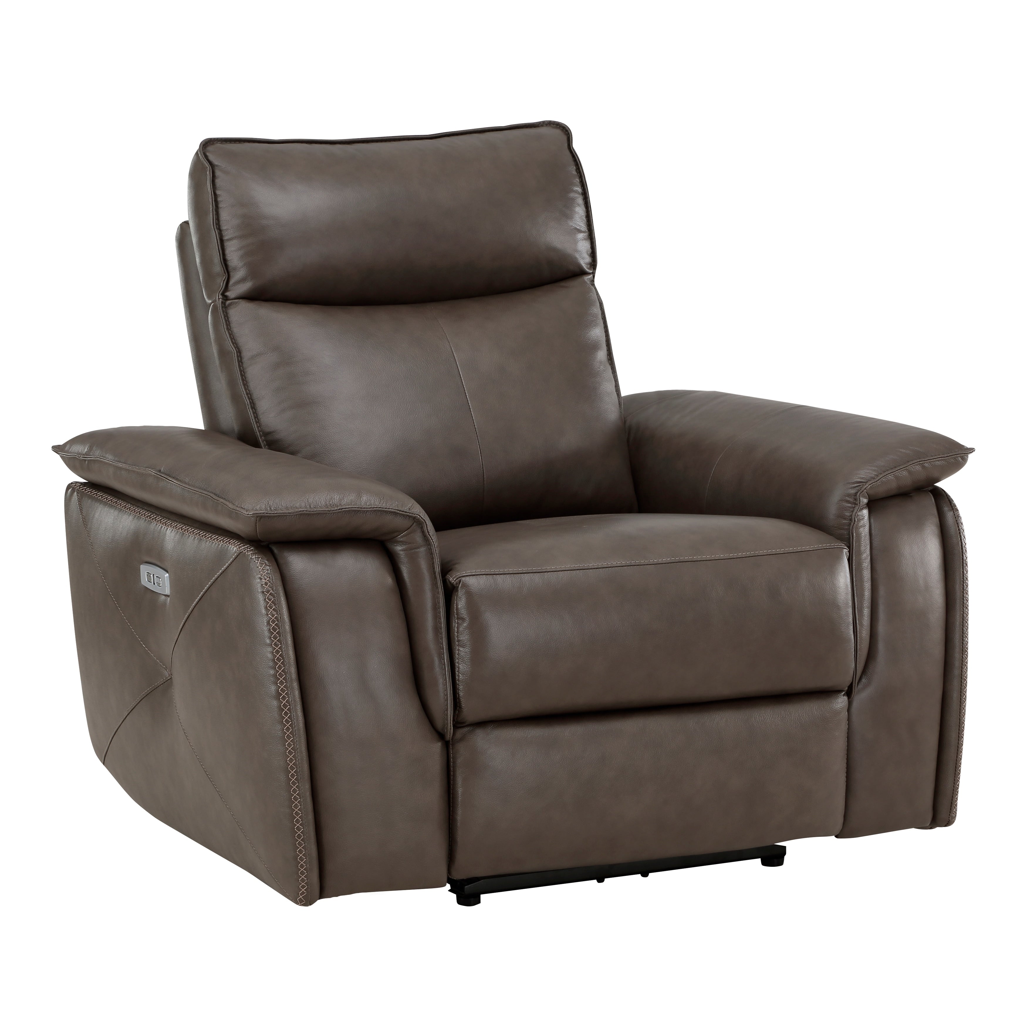 Fauteuil inclinable électrique Blythe en cuir assorti