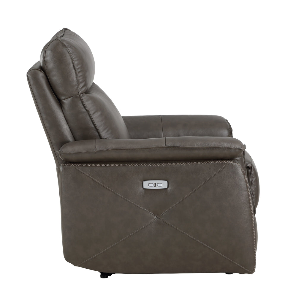 Fauteuil inclinable électrique Blythe en cuir assorti