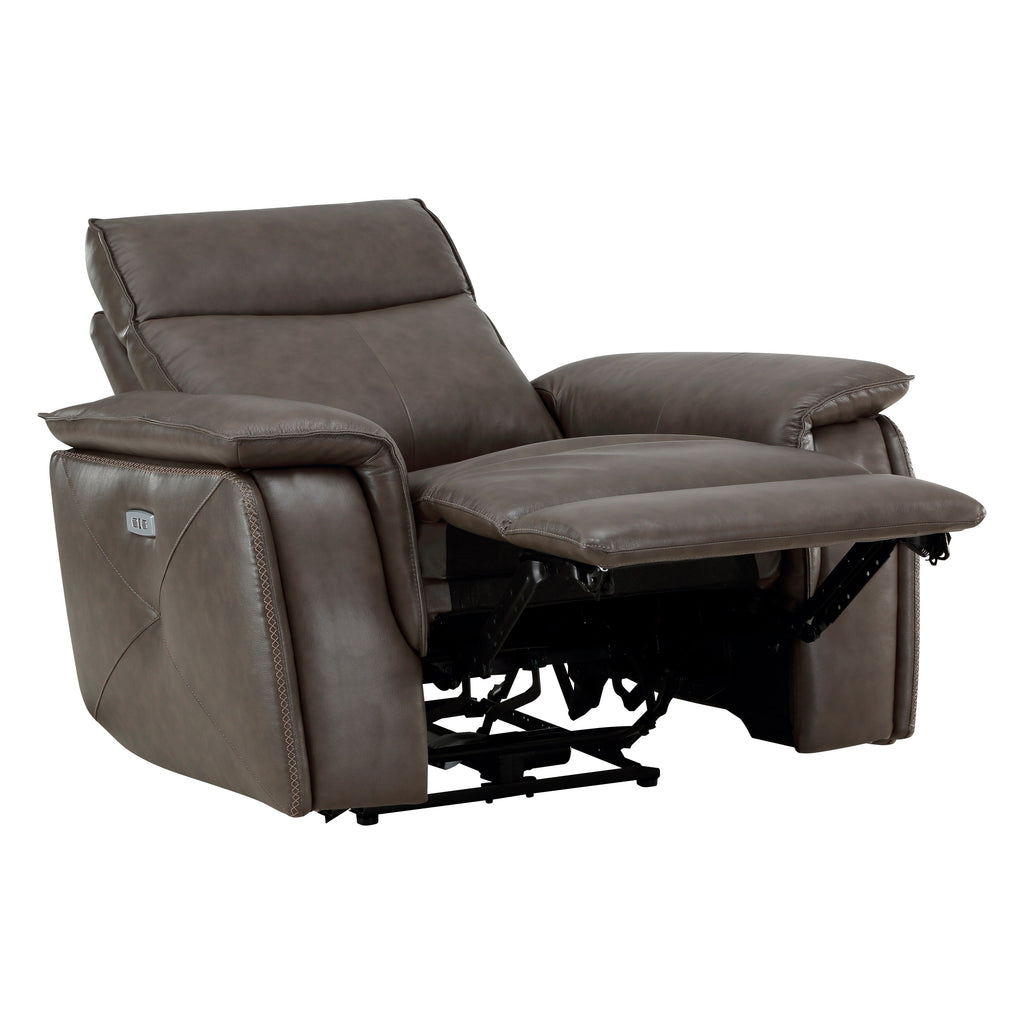 Fauteuil inclinable électrique Blythe en cuir assorti