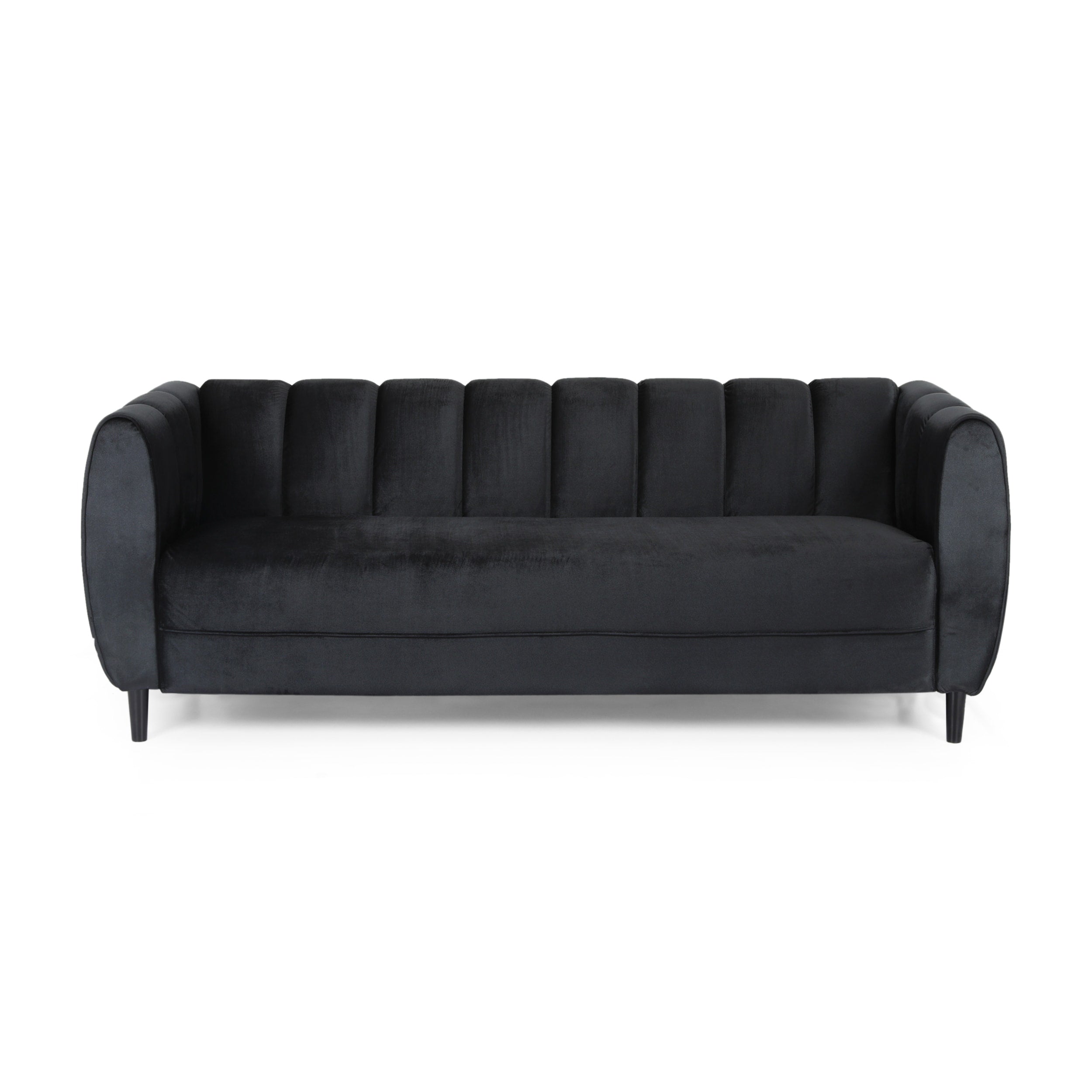 Canapé 3 places Bobran en velours moderne par Christopher Knight Home - 30,00 P x 83,25 L x 30,25 H