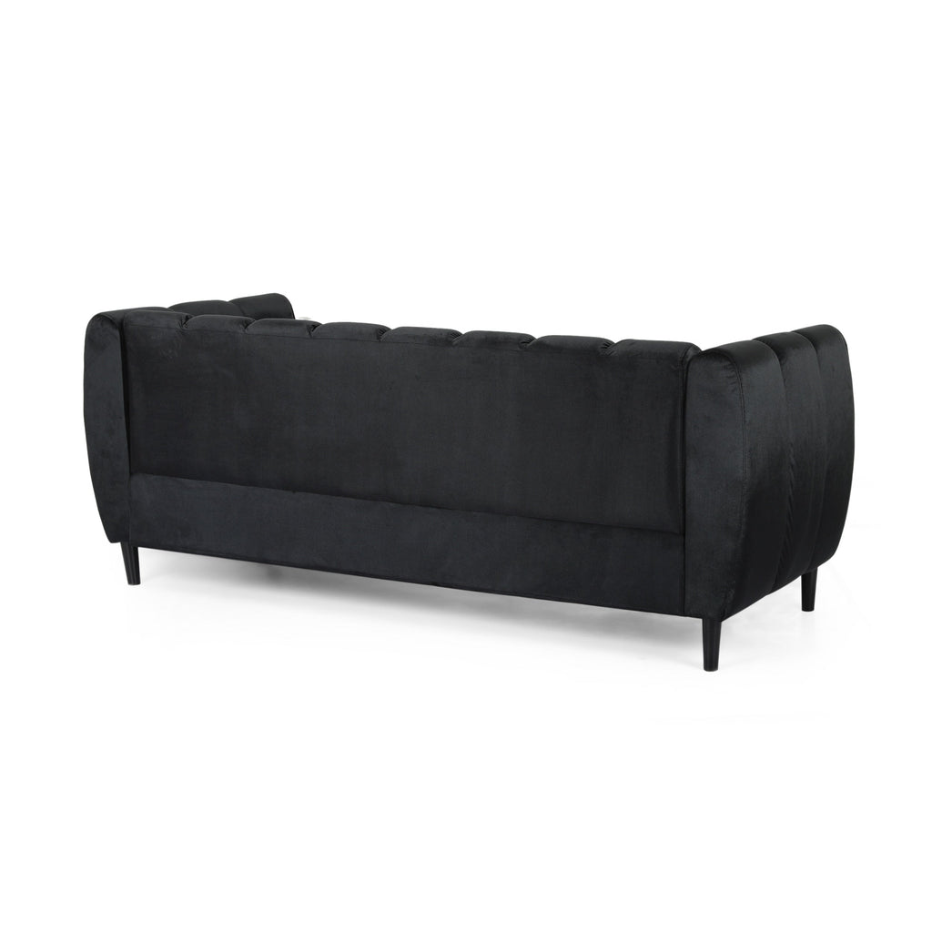 Canapé 3 places Bobran en velours moderne par Christopher Knight Home - 30,00 P x 83,25 L x 30,25 H
