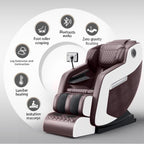 Fauteuil de massage corporel à gravité zéro, 20 airbags, chauffage, télécommande LCD, 8 rouleaux, 5 modes et techniques de massage