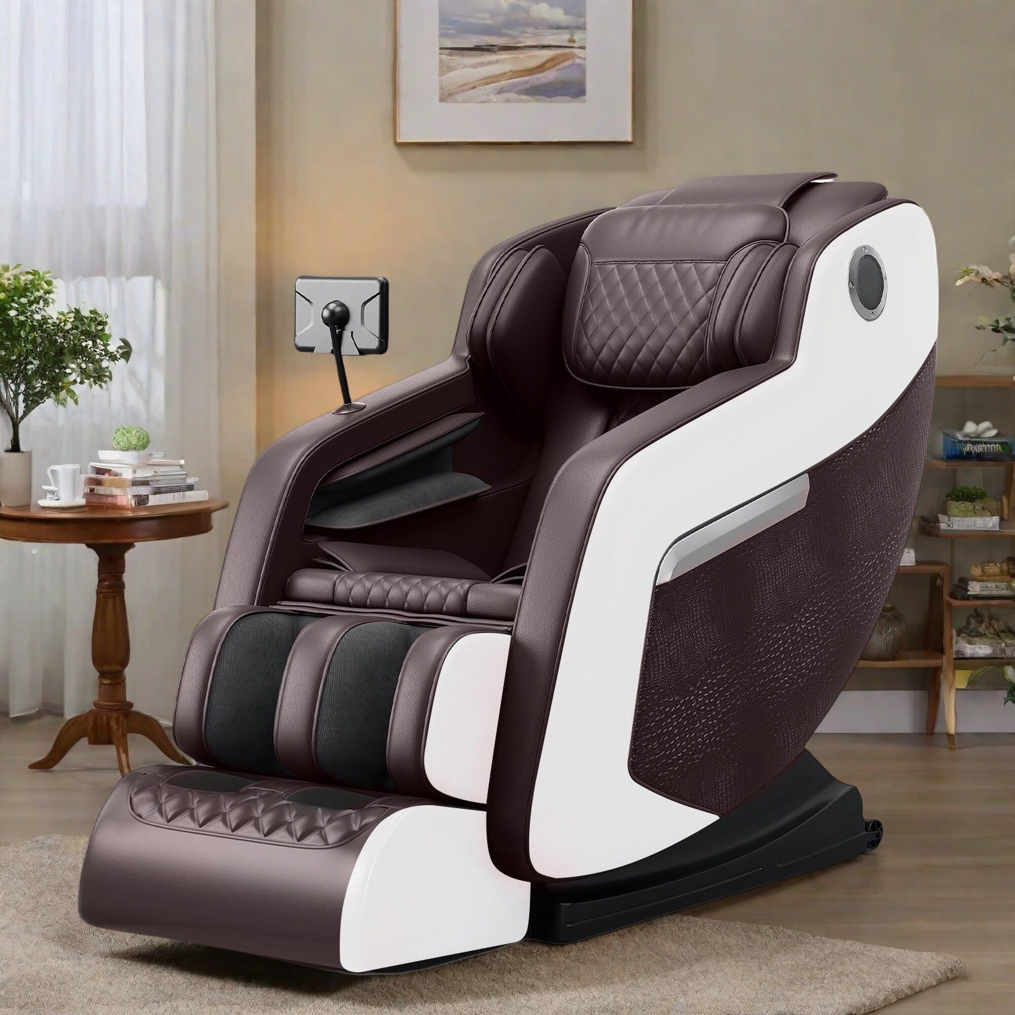 Fauteuil de massage corporel à gravité zéro, 20 airbags, chauffage, télécommande LCD, 8 rouleaux, 5 modes et techniques de massage