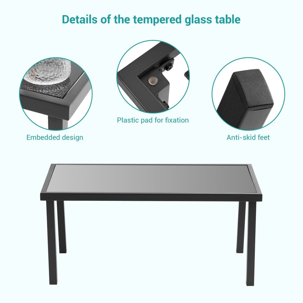 Ensembles de meubles de patio 4 pièces Bonosuki Ensembles de bistrot en textilène