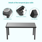 Ensembles de meubles de patio 4 pièces Bonosuki Ensembles de bistrot en textilène