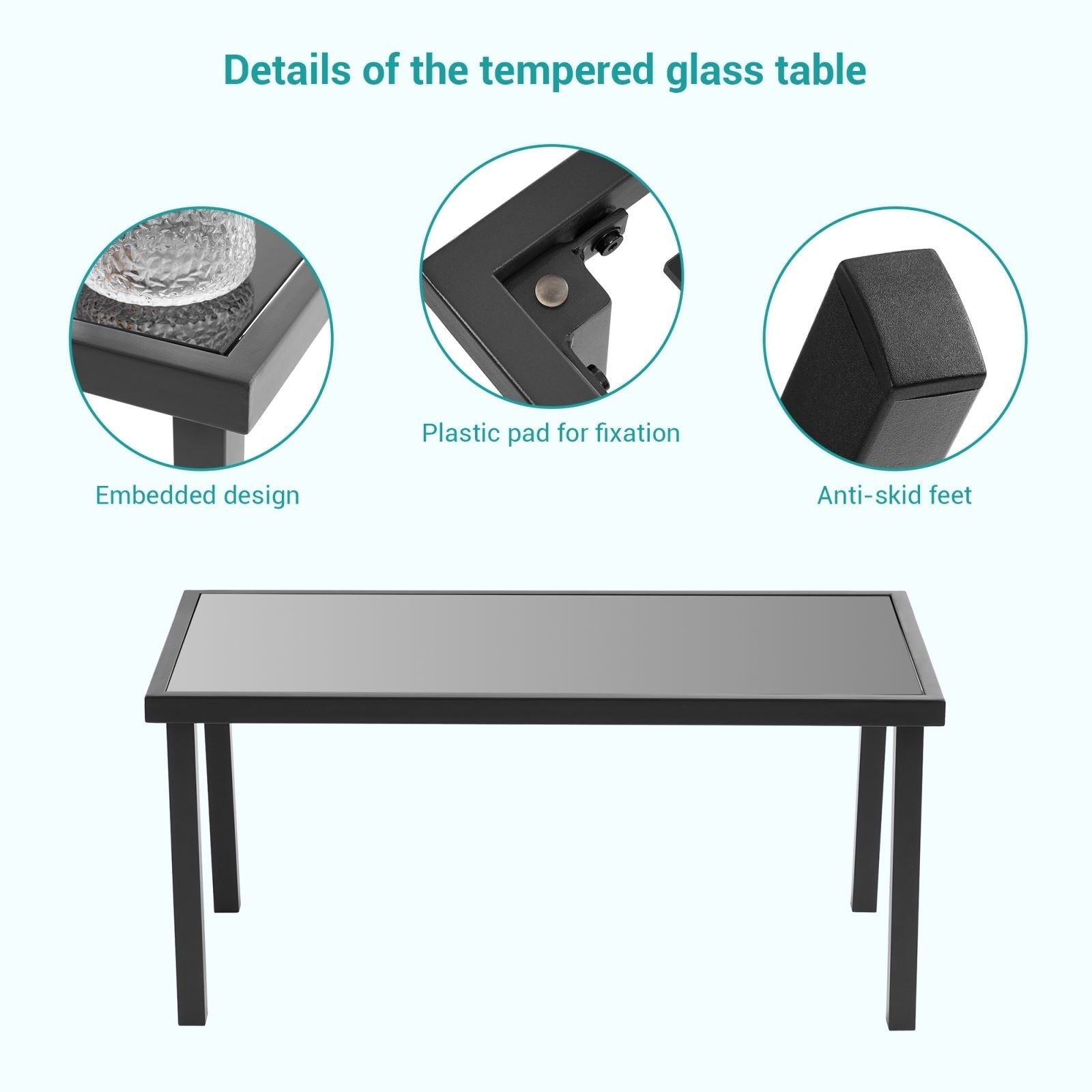 Ensembles de meubles de patio 4 pièces Bonosuki Ensembles de bistrot en textilène