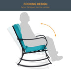 Ensemble de bistrot d'extérieur Bonosuki 3 pièces avec chaises à bascule et table d'appoint