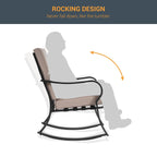 Ensemble de bistrot d'extérieur Bonosuki 3 pièces avec chaises à bascule et table d'appoint